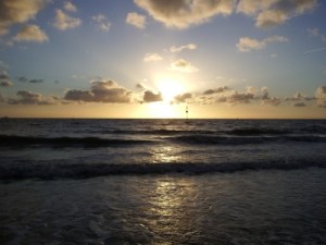 sunrise over the wash