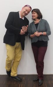 Bettina Strübel, director of the Interrelgioser Chor (Interfaith Choir) and Hazzan Daniel Kempin soloist for the premiere performances. Photo: Rafael Herlich